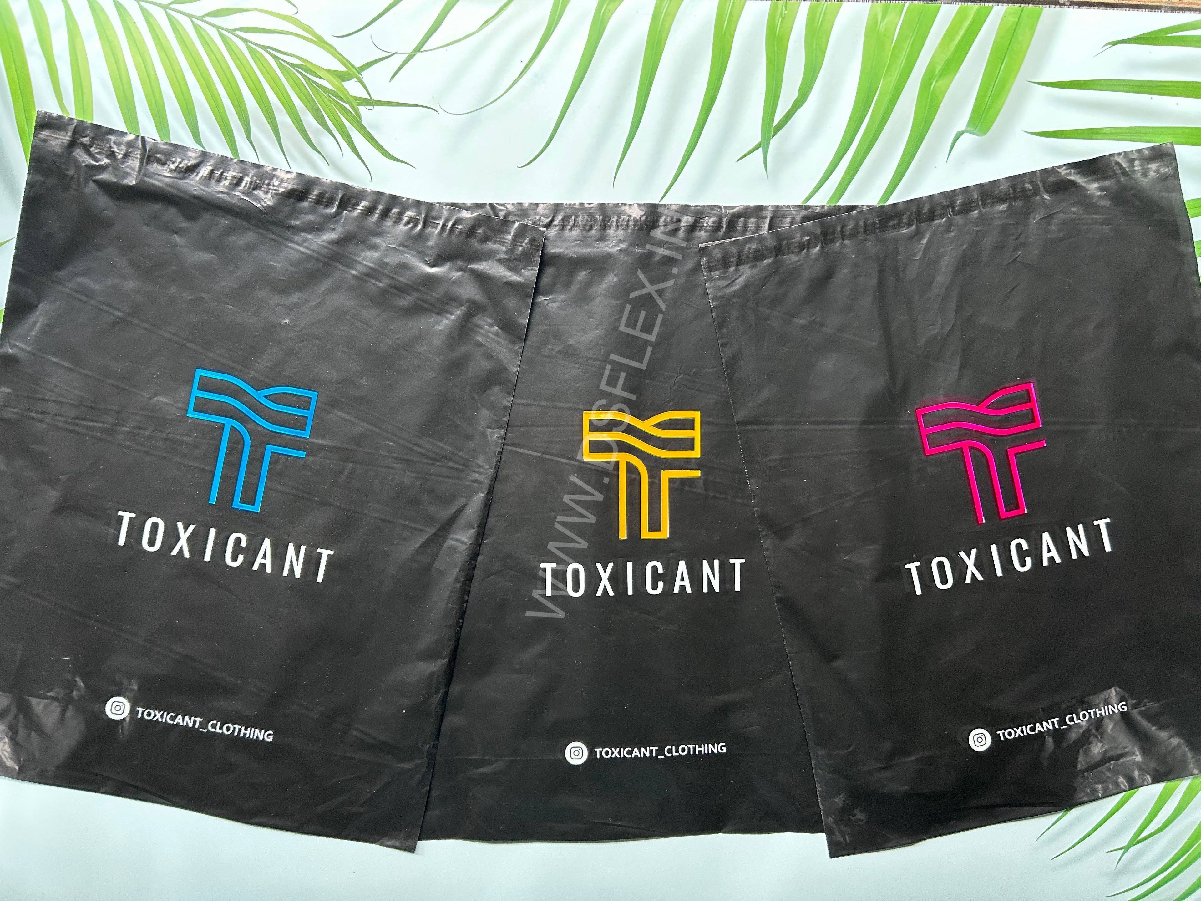 Custom Printed Black Courier Bags with POD