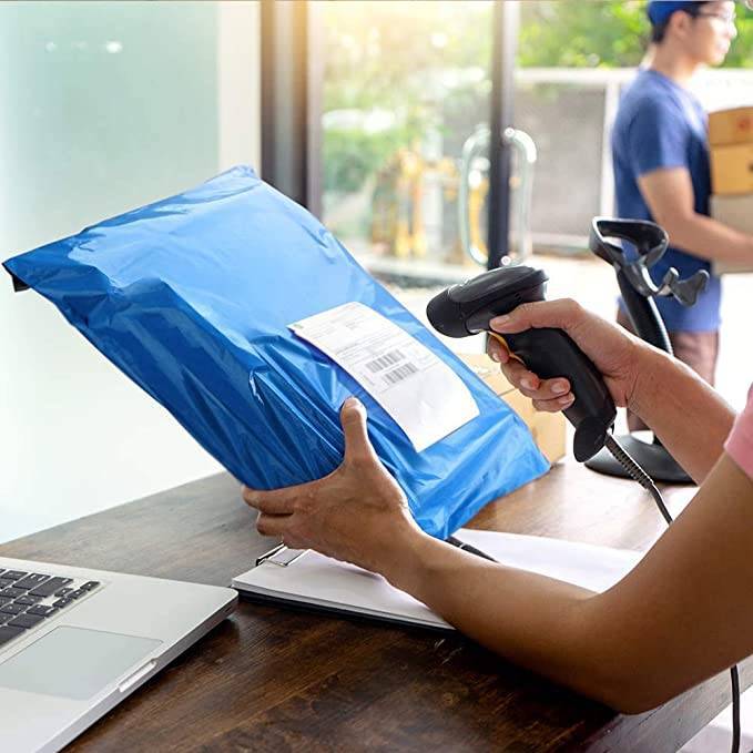 Blue Courier Bags - With POD Jacket - 51 Micron