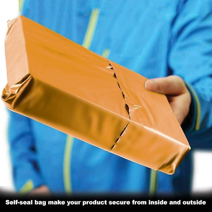 Burnt Orange Courier Bags - With POD Jacket - 51 Micron