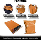 Burnt Orange Courier Bags - With POD Jacket - 51 Micron