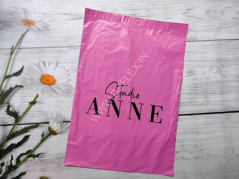 Custom Printed Pink Courier Bags with POD
