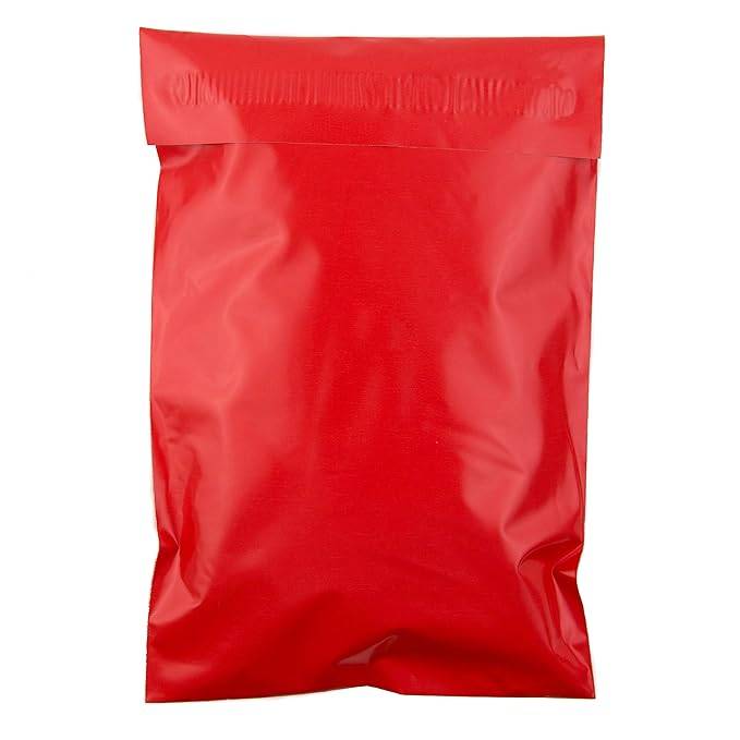 Red Courier Bags - With POD Jacket - 51 Micron