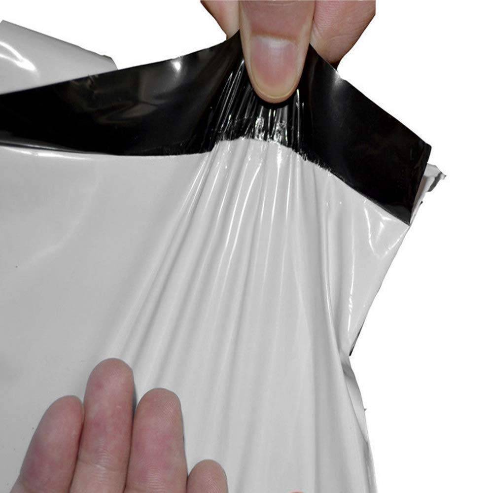 Tamper-proof courier bag with strong adhesive seal being tested. Provides high security for shipping and prevents tampering during transit.