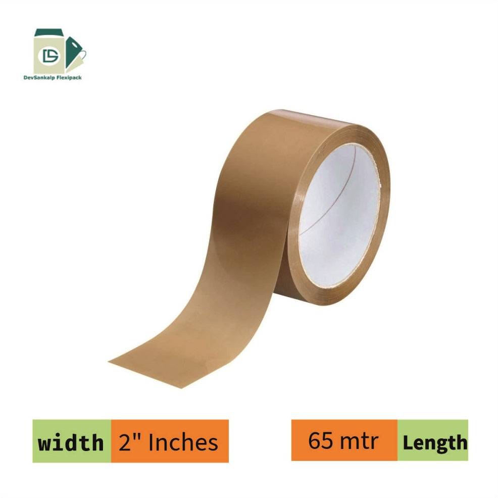 Self Adhesive BOPP Tape - Brown (2 Inches x 65 Mtr)