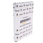 Amazon printed courier bag, tightly packed for secure shipping. Reliable, tamper-proof polybag for e-commerce packaging and parcel protection.