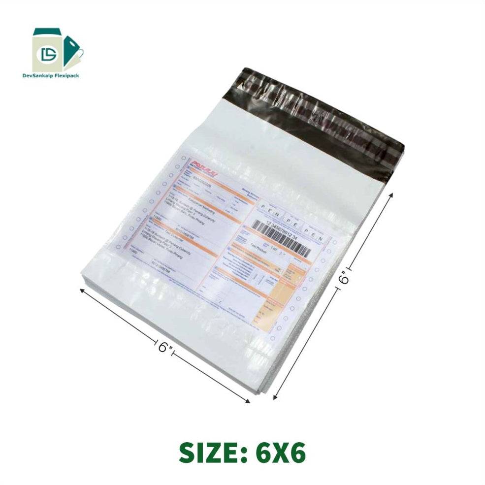 Tamper Proof Courier Bags - 6x6 inches