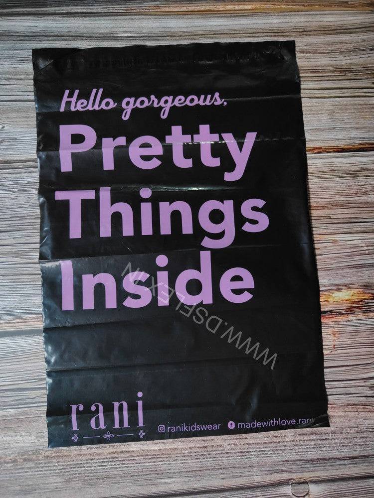 Custom Printed Black Courier Bags with POD