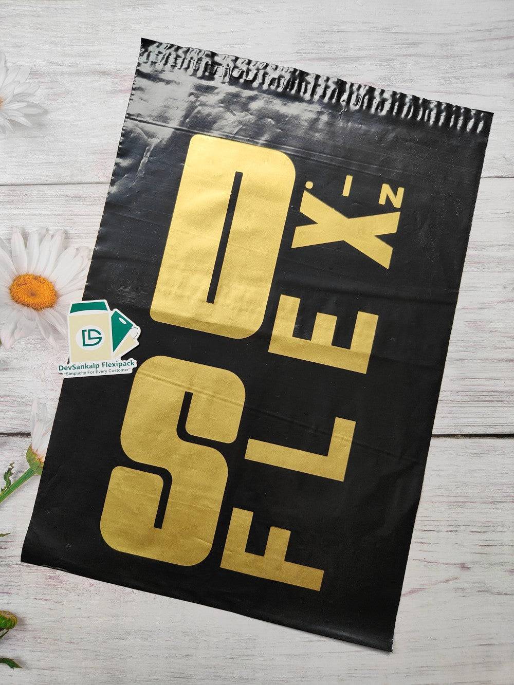 Custom Printed Black Courier Bags with POD