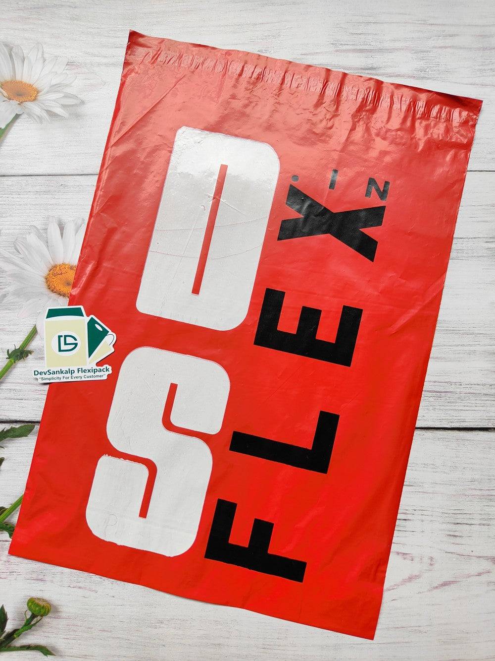 Custom Printed Red Courier Bags with POD