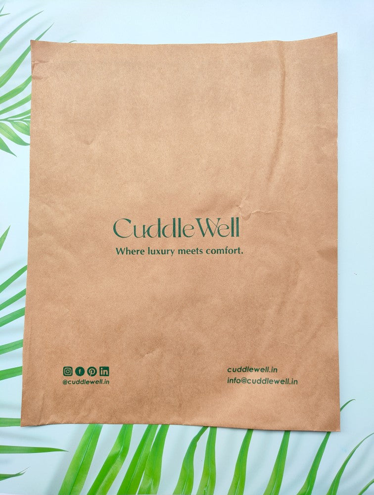 Custom printed brown paper courier bag with one color branding, featuring eco-friendly design for secure shipping. Ideal for sustainable packaging needs.