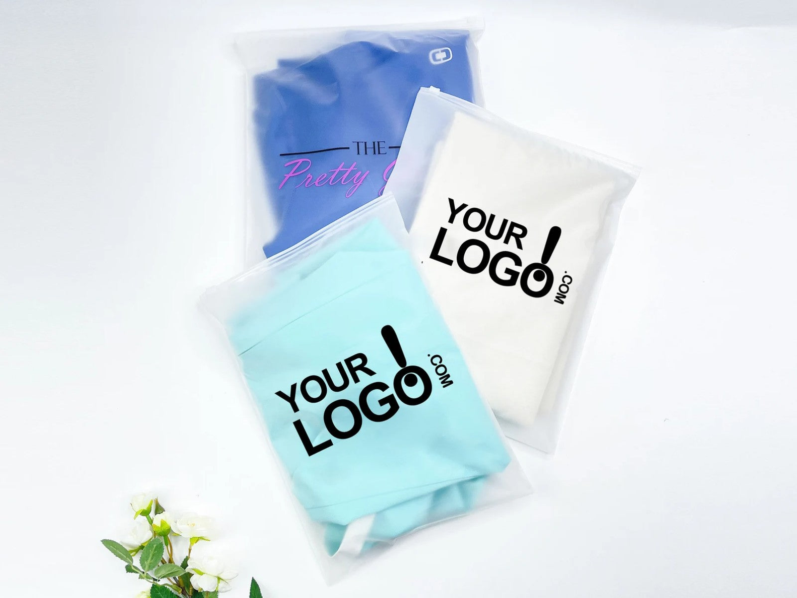 Custom printed poly zip bags sale