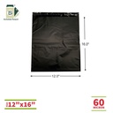Black Color Courier Bags 12x16 SK POD 60 Micron