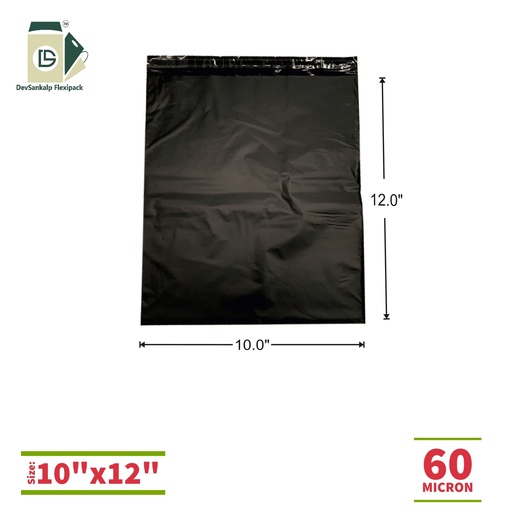 Black Color Courier Bags 10x12 SK POD 60 Micron