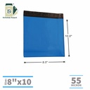 Blue Color Courier Bags 8x10 NO POD 55 Micron