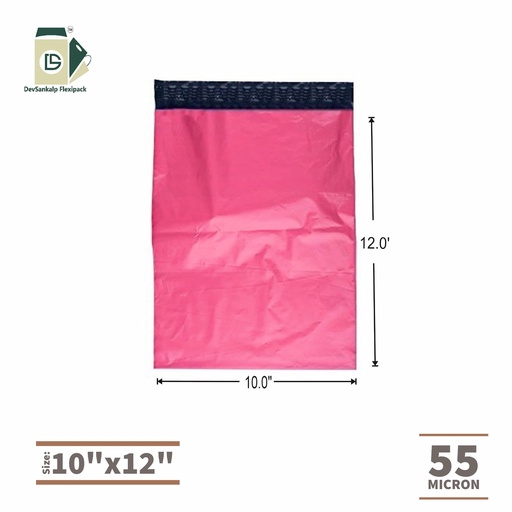 Pink Color Courier Bags 10x12 SK POD 55 Micron
