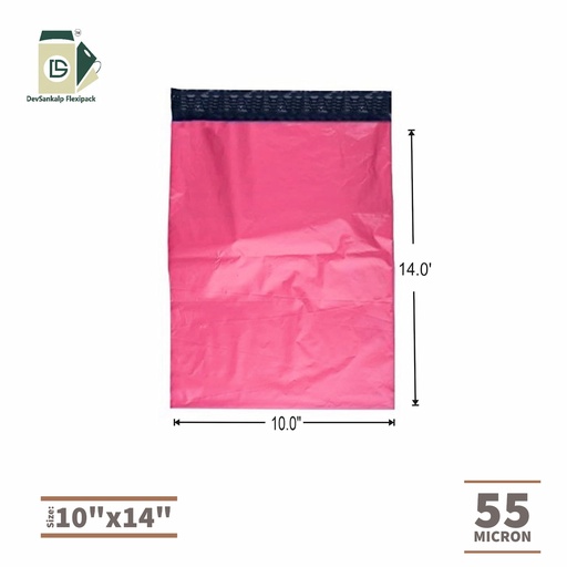 Pink Color Courier Bags 10x14 SK POD 55 Micron